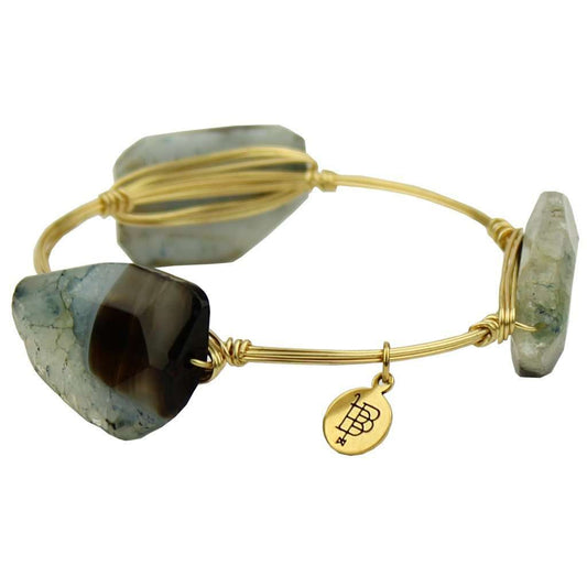 Medium Stones Bracelet in Black and Gold by Bourbon and Bowties