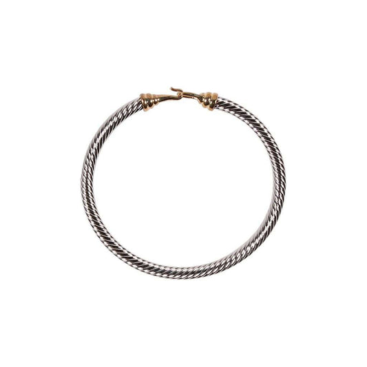 Silver & Gold Cable Bracelet by Caroline Hill