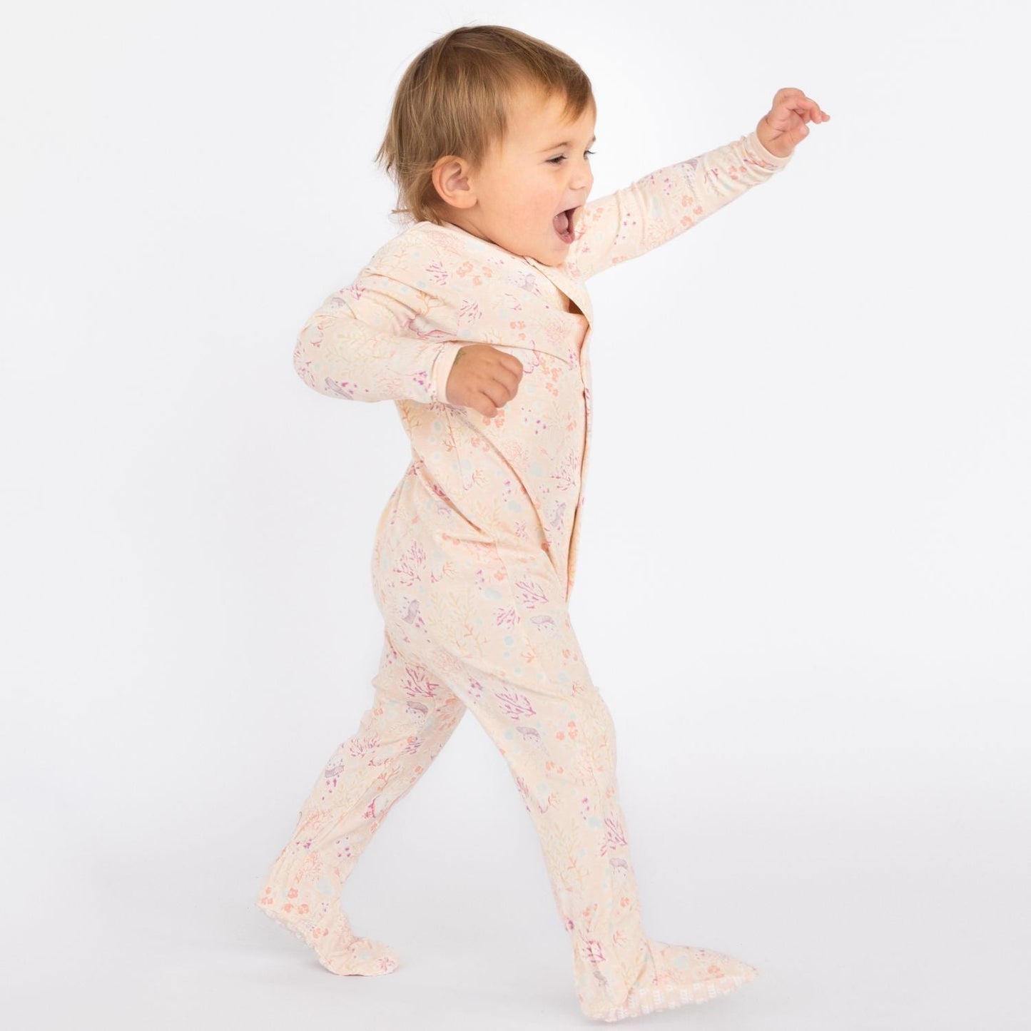 Magnetic Me Coral Floral Modal Magnetic Parent Favorite Footie