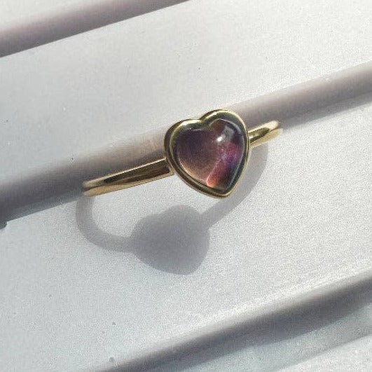 Honeycat Heart Mood Ring