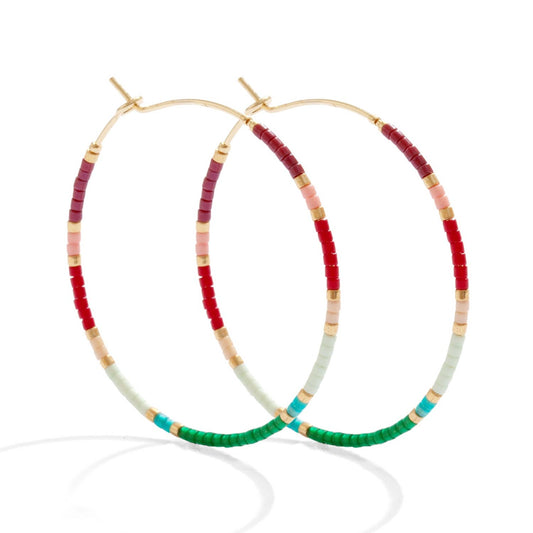 Miyuki Delica Hoop Earrings