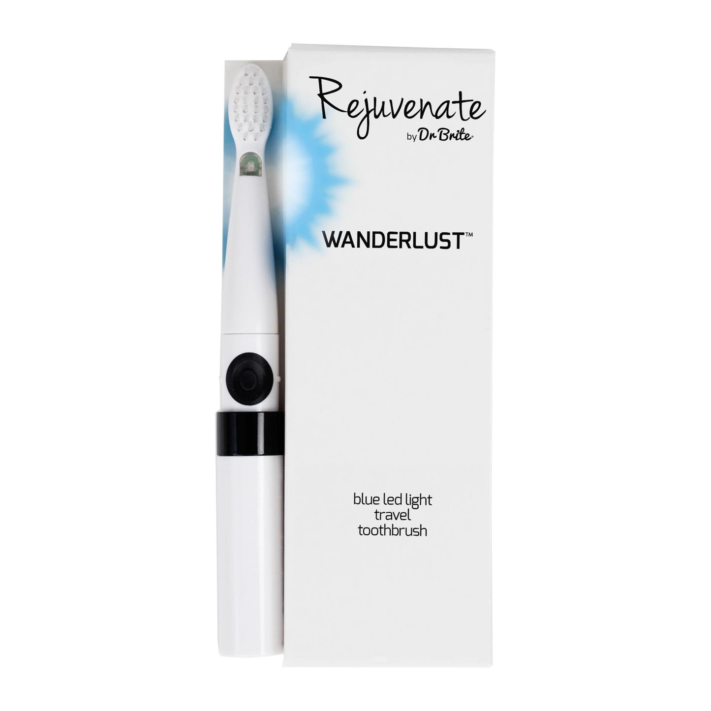 Rejuvenate by Dr. Brite Wanderlust LED Travel Toothbrush, White