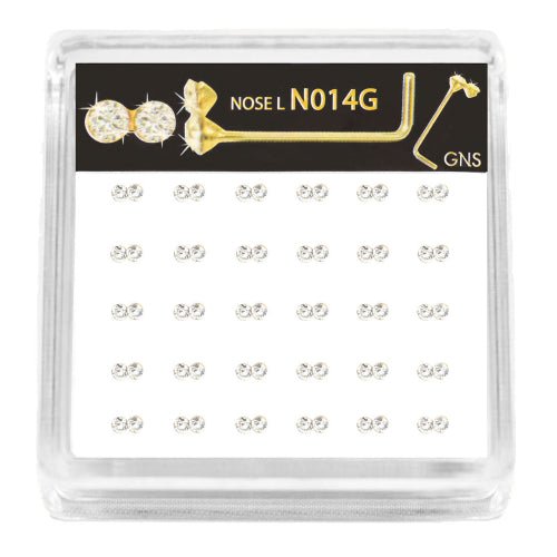 GNS Nose L 2 Stone 30pcs - ikatehouse