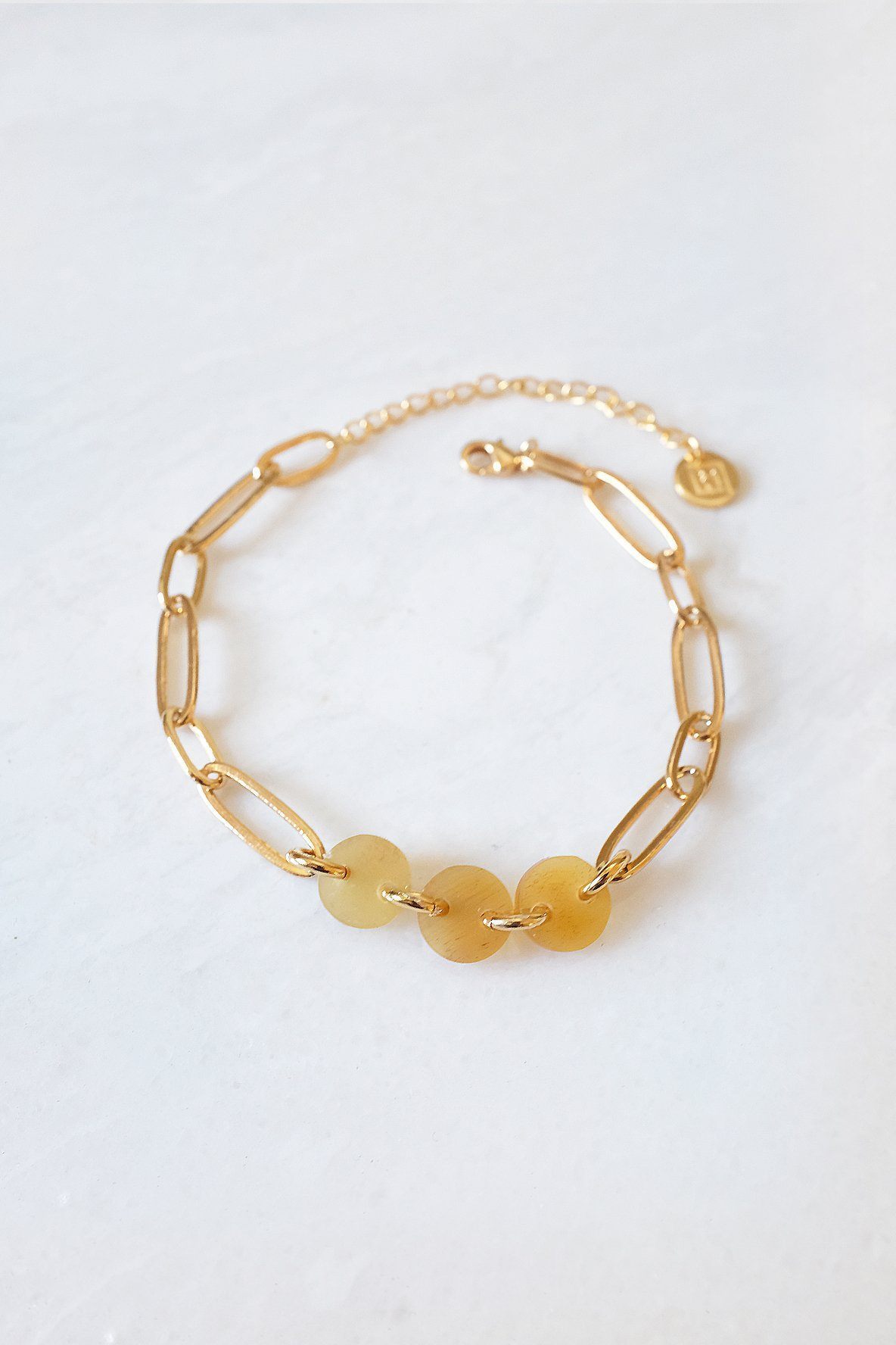 Hathorway Xuan Buffalo Horn Thick Oval Link Chain Ankle Bracelet bracelets Hathorway