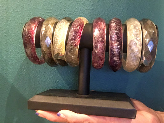 Geometric Fish Skin Bangles