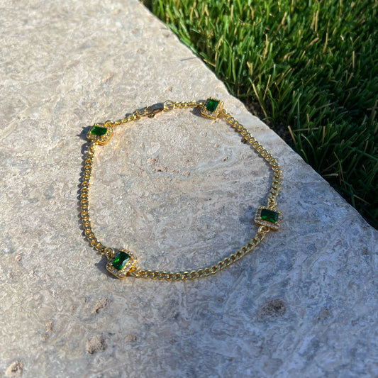 Emerald anklet