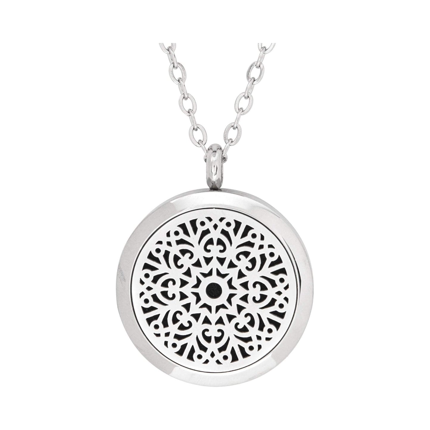 Stainless Steel Love Floral Pendant