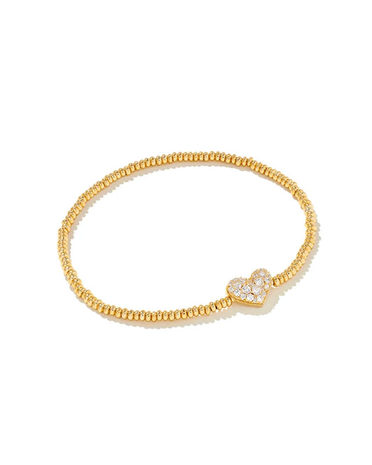 Ari Pave Heart Stretch Bracelet