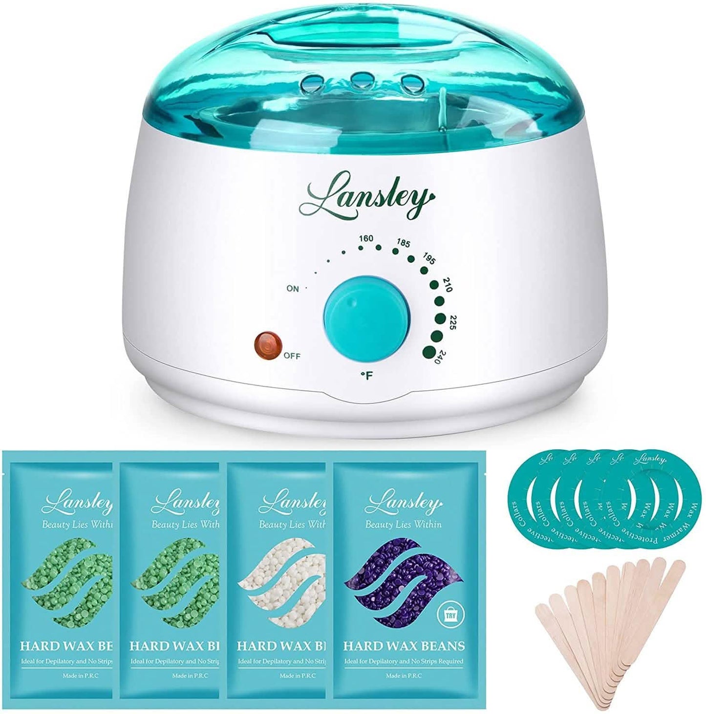 Lansley Wax Warmer Hair Removal Home Waxing Kit Electric Pot Heater