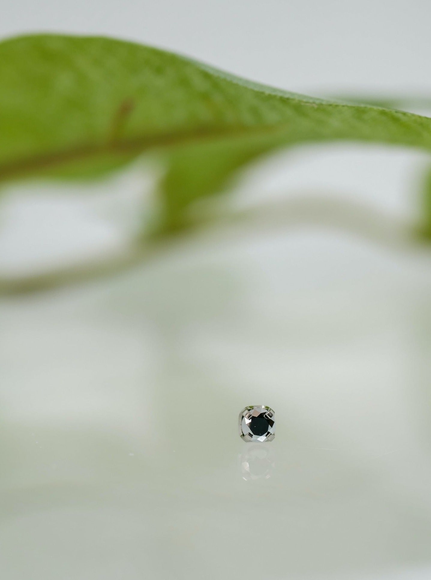 Prong-set Light Chrome Swarovski End in Titanium by NeoMetal