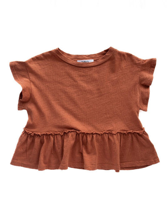 Bailey's Blossoms Malia Baby Doll Tee- Clay