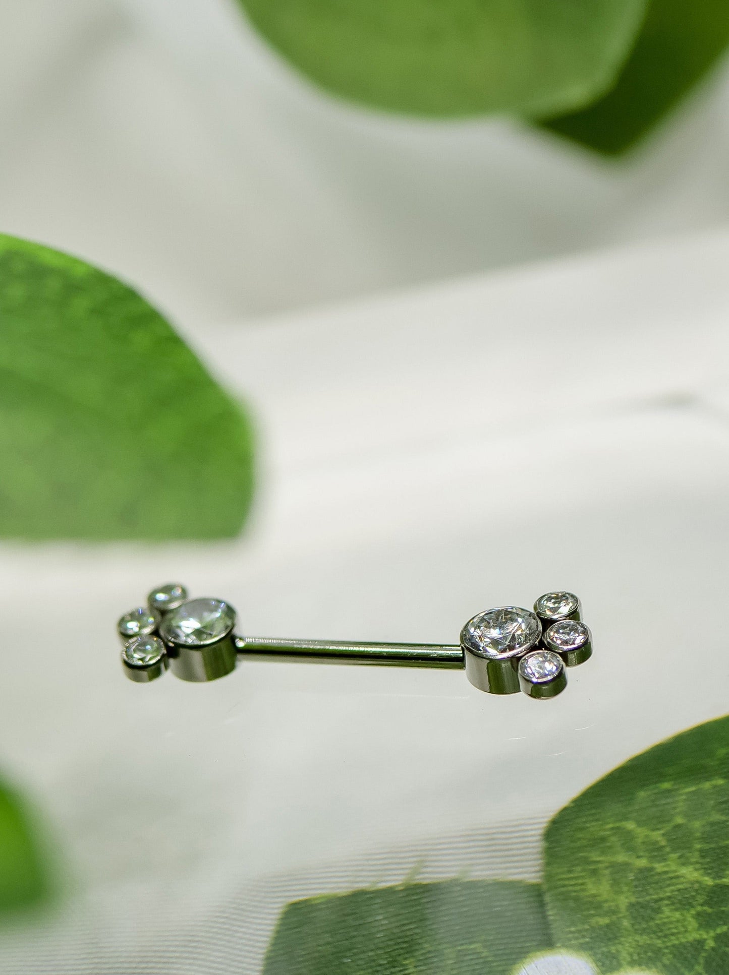 Maud - Jewelled Nipple Bar by Royale Body Jewelry