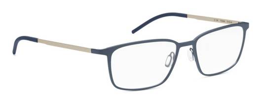 orgreen IO mens rectangular titanium handmade in japan danish design scandinavian classic lightweight strong durable 1108 matte navy silver