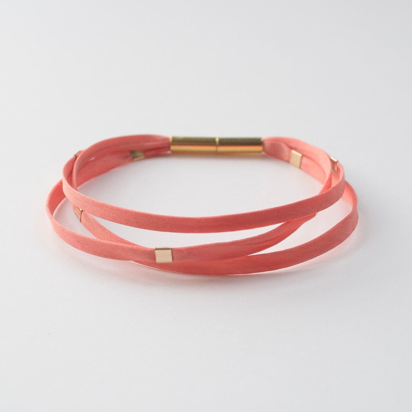 Petite Gilded Strand Bracelet Bracelets Stella Fluorescent Coral