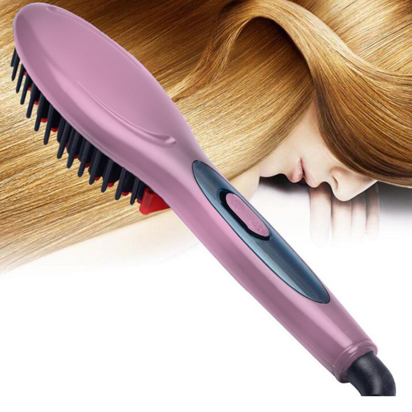Hair Straightener Comb Brush