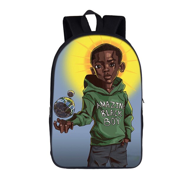Afrocentric Boys Backpack Bags (Standard Size)