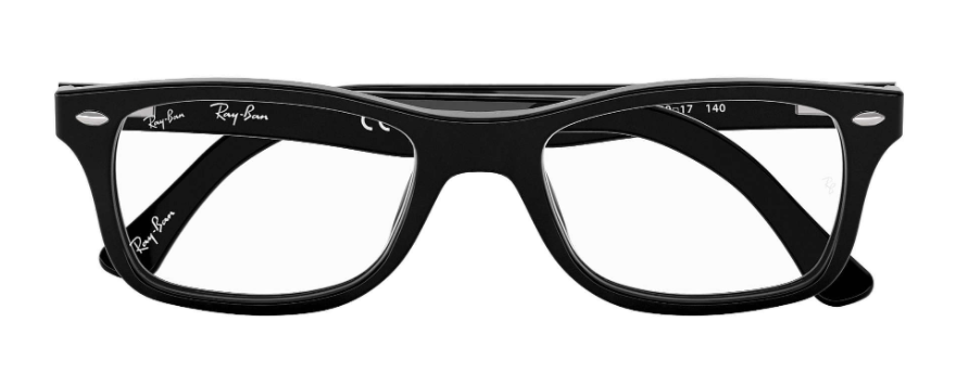 ray ban 5228 optical prescription eyewear glasses plastic acetate classic traditional trendy fashionable bold youthful unisex men women black