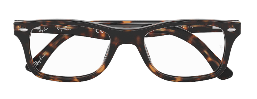 ray ban 5228 optical prescription eyewear glasses plastic acetate classic traditional trendy fashionable bold youthful unisex men women brown tortoise