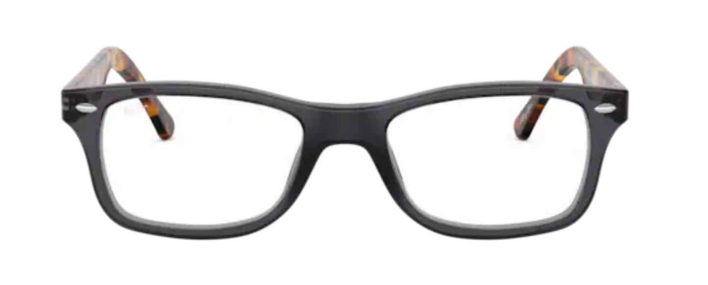 ray ban 5228 optical prescription eyewear glasses plastic acetate classic traditional trendy fashionable bold youthful unisex men women brown grey opal brown