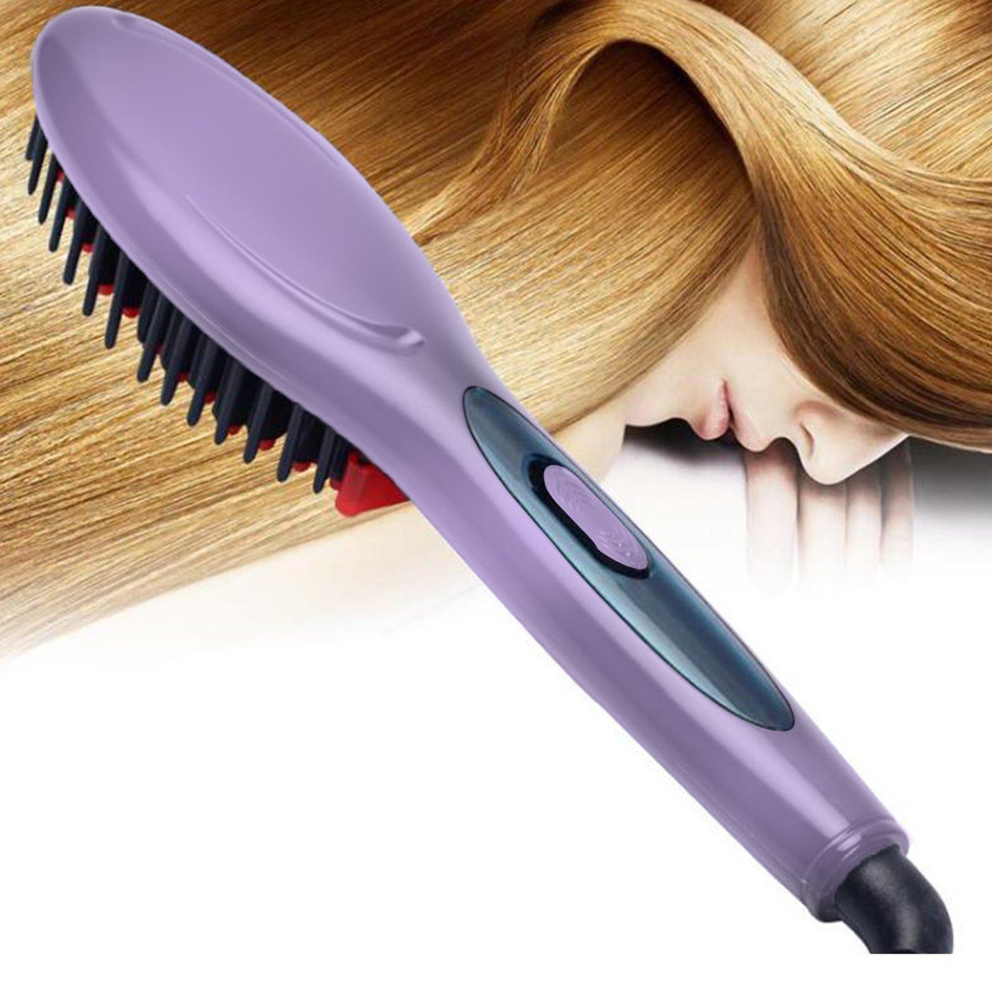 Hair Straightener Comb Brush