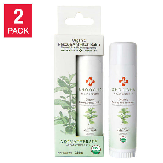 Shoosha Organic Rescue Anti-Itch Balm 2 x 0.56 oz