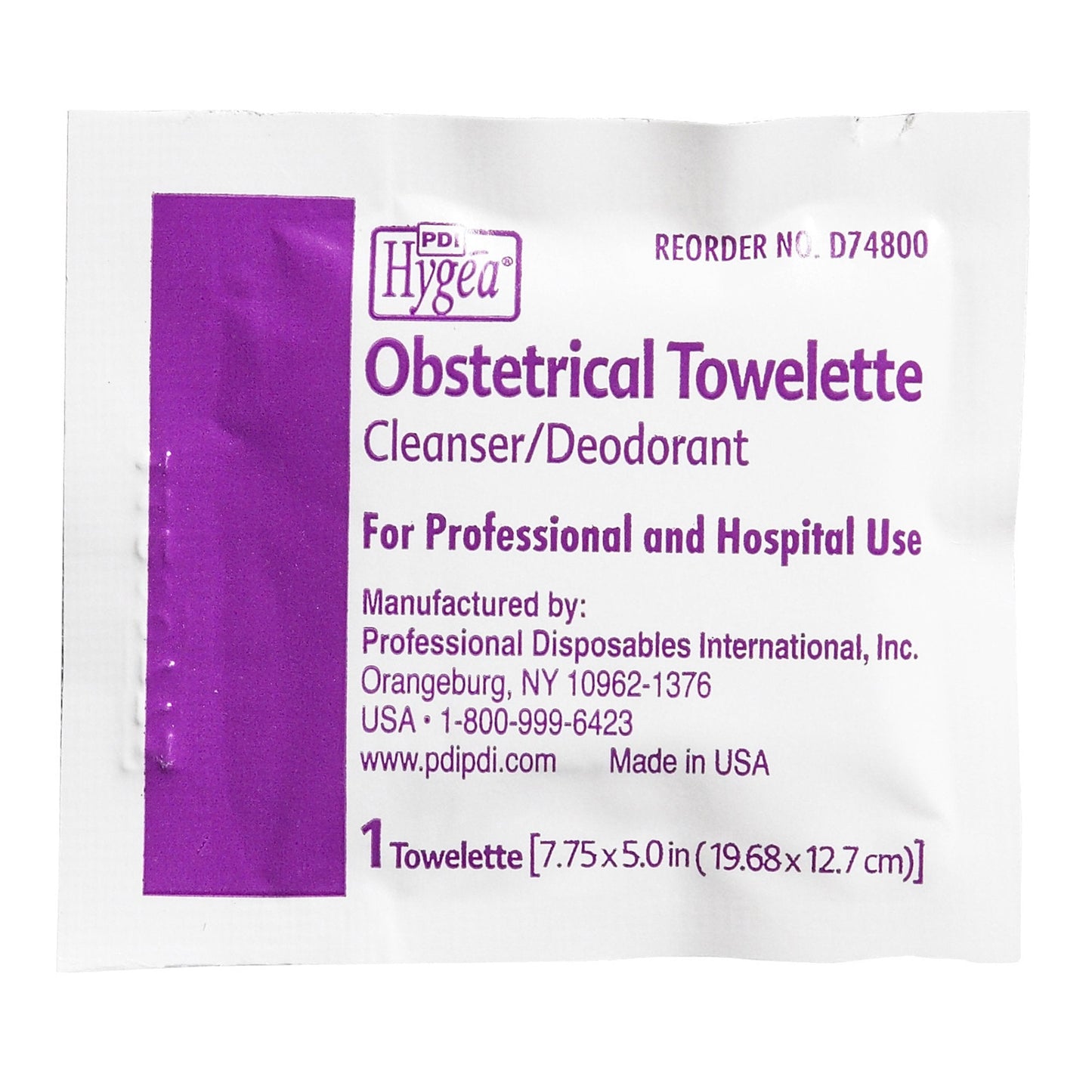 Hygea® Scented Obstetrical Towelette, Individual Pack