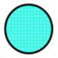 Sweety Crazy Cyan Mesh / Blue Screen with Black Rim