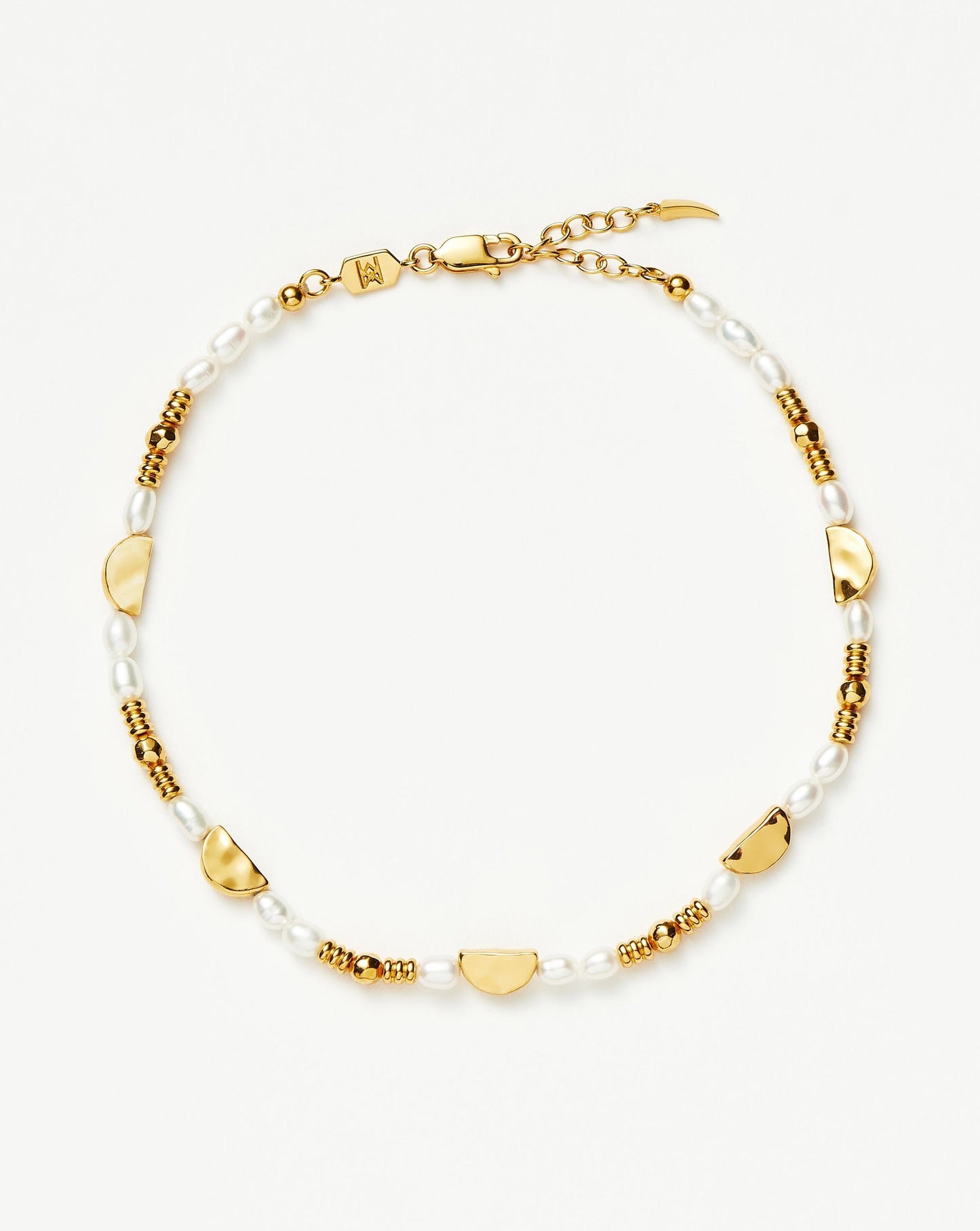 Zenyu Pearl Beaded Charm Anklet