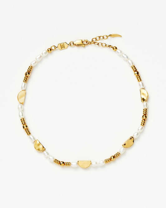 Zenyu Pearl Beaded Charm Anklet